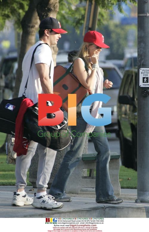 Mira Sorvino Watches Husband Play Baseball