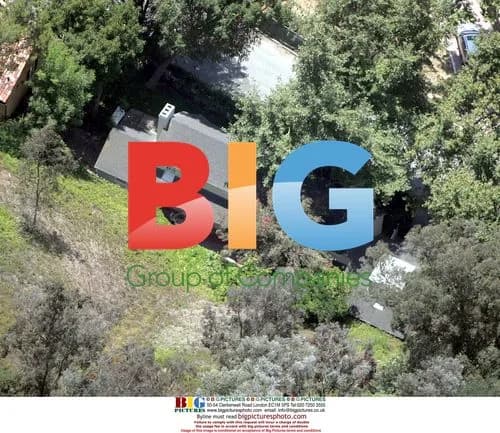 Aerial shots of Lara Flynn Boyle's Bel-Air home