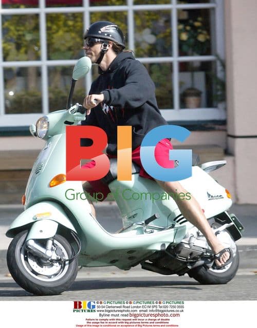 Anthony Kiedis rides scooter in Santa Monica