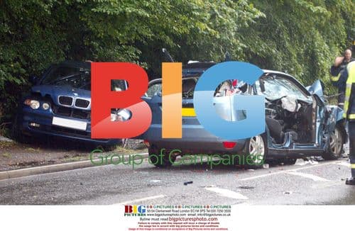 Serious Car Crash near Beckhams' Home