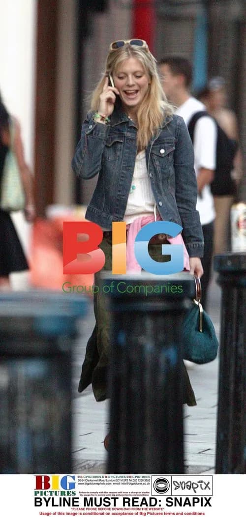 Emilia Fox Chatting on Mobile in London