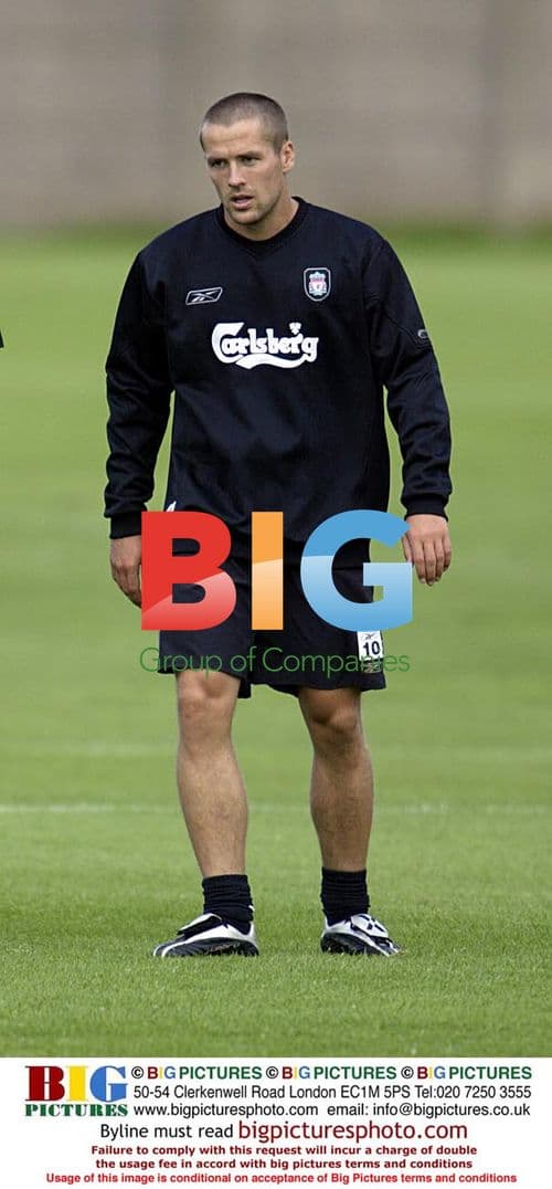 Michael Owen Trains with Liverpool