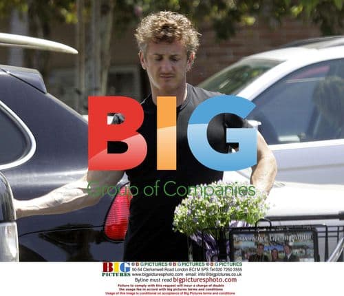 Sean Penn Out Shopping with Son in Malibu