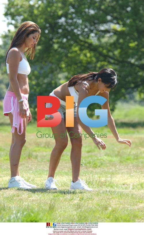 Model Leilani exercises in London park