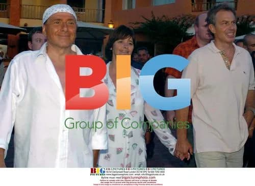 Tony Blair and Silvio Berlusconi in Italy