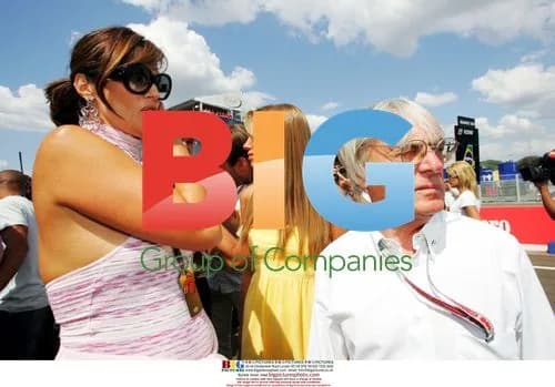 Bernie Ecclestone with Daughter and Wife