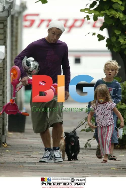 Jude Law with kids in London
