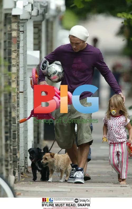 Jude Law with Kids in London