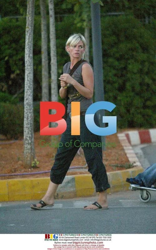 Zoe Ball and friends at airport in Spain