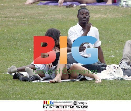 Kate Moss and friends relax in London park