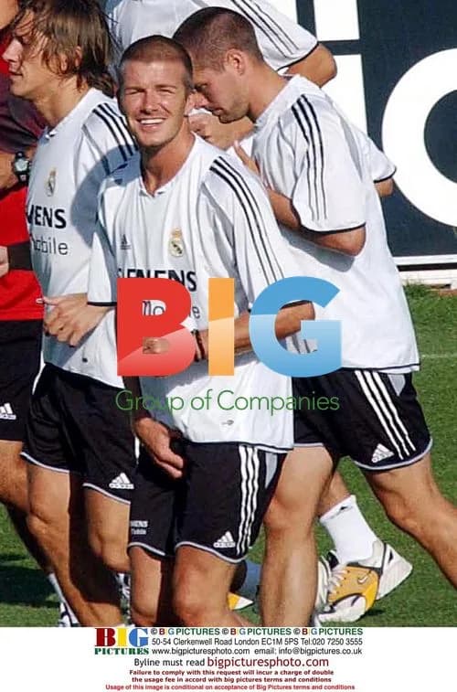 Owen and Beckham Train with Real Madrid