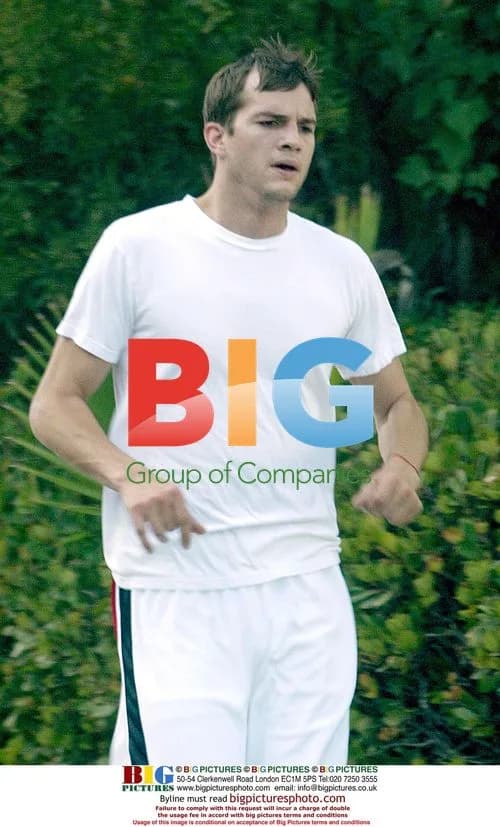Ashton Kutcher Jogging in Beverly Hills