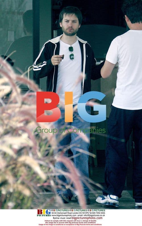 Tobey Maguire Out with Friend