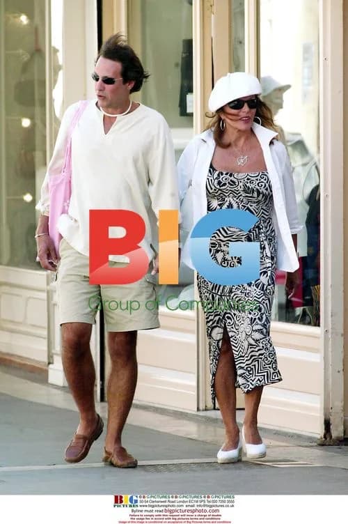 Joan Collins with Boyfriend in St. Tropez