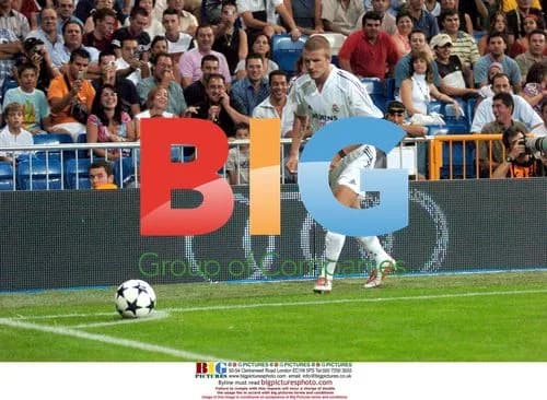 David Beckham playing for Real Madrid