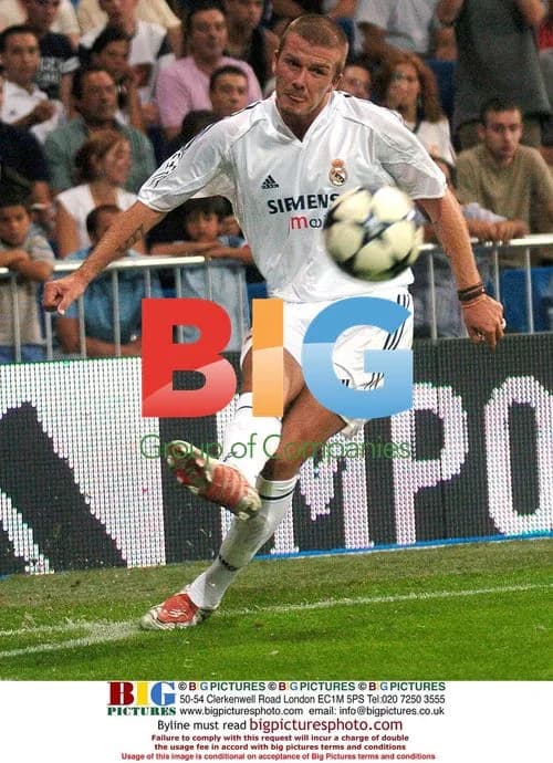 David Beckham for Real Madrid in Champions League