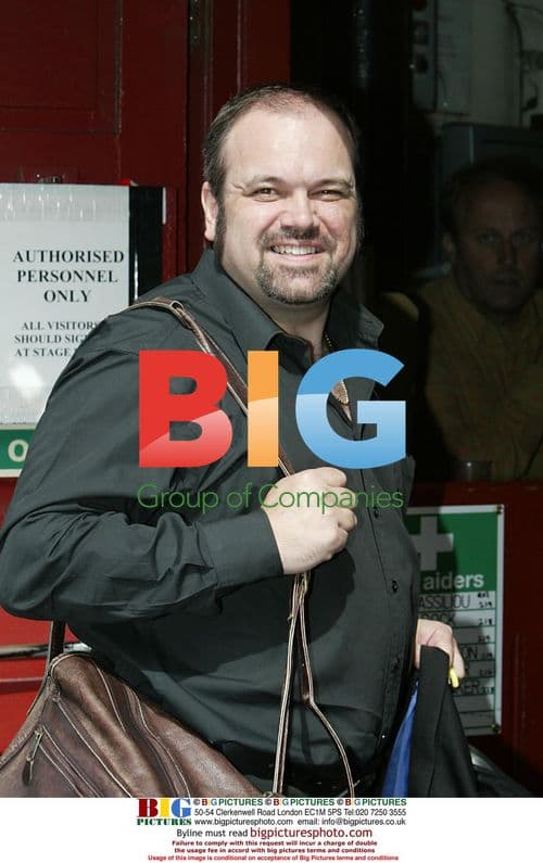 Shaun Williamson Arrives for 'Saturday Night Fever' Performance