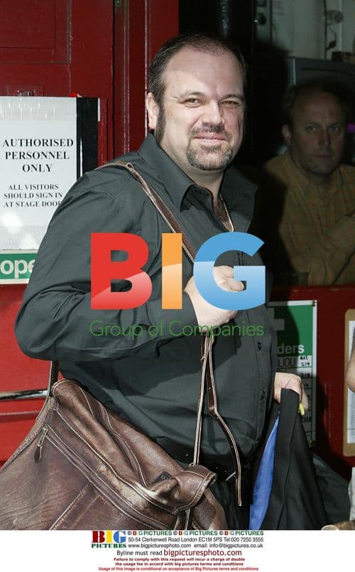 Shaun Williamson Arrives for 'Saturday Night Fever' Performance