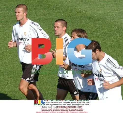 Beckham and Owen Train with Real Madrid