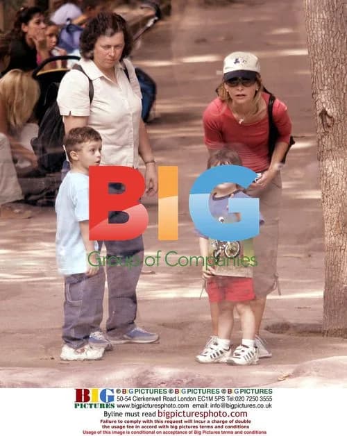 Calista Flockhart and Son Liam at Barcelona Zoo