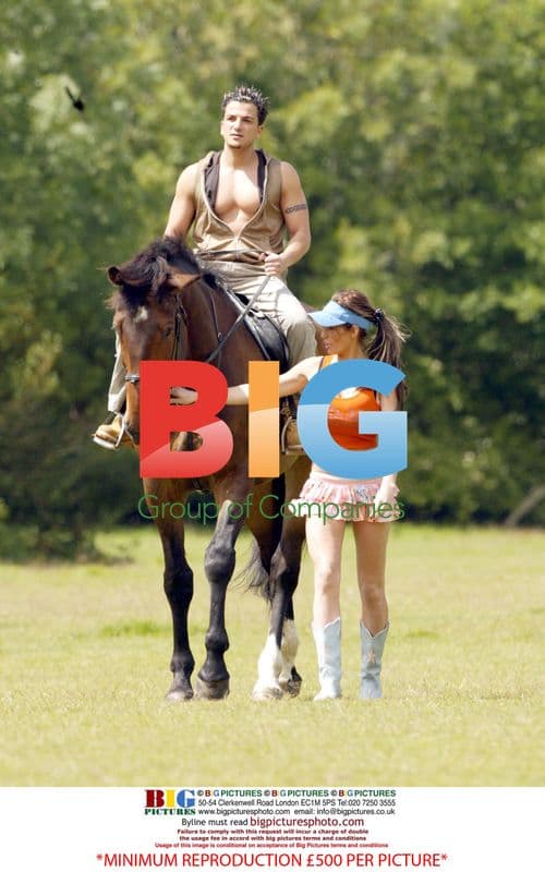 Jordan and Peter Andre on Horse Ride