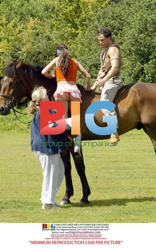 Jordan and Peter Andre Horse Ride