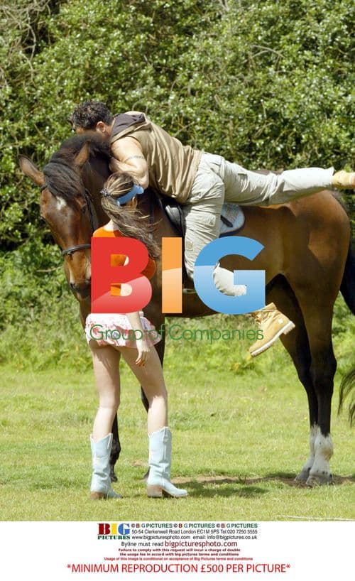 Jordan and Peter Andre on Horse Ride