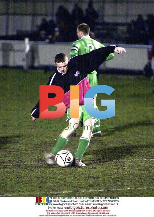 Graham Rooney Warms Up for Burscough FC