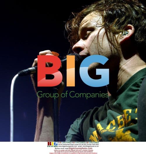 Tom DeLonge of Blink-182 performs in Manchester