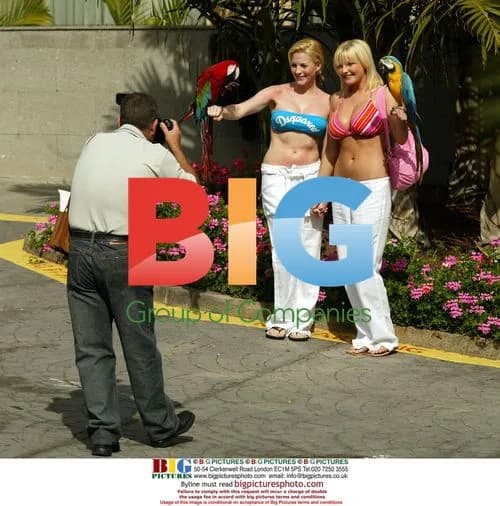Glamour models Michelle Marsh and Jo Hicks in Spain