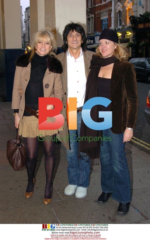 Ronnie Wood with Family at Art Exhibition