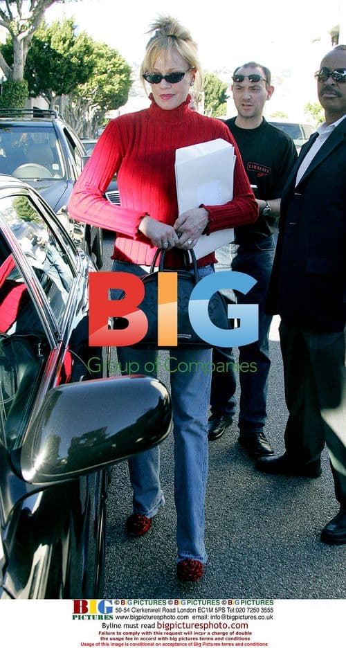 Melanie Griffith leaving the Ivy