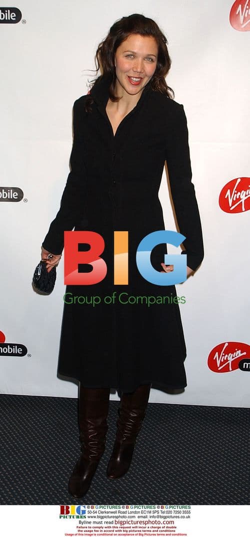 MAGGIE GYLLENHAAL at Virgin Mobile Holiday Party