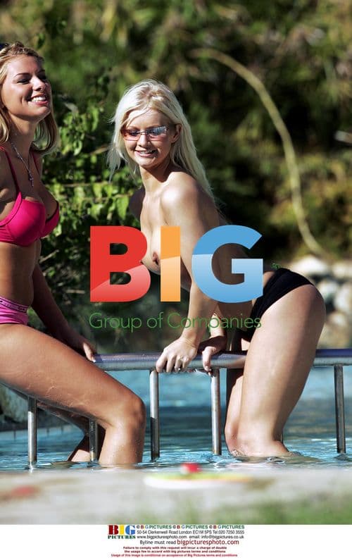 Charlene Hart and Leah Newman fooling around in Cyprus