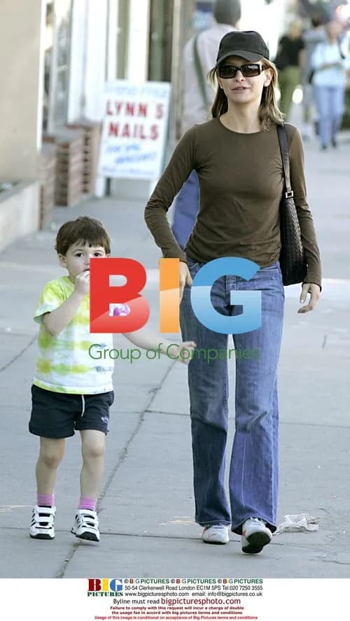Calista Flockhart and son Liam go Christmas shopping