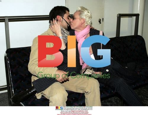 Bridgette Nielson and Mattia Disse Arrive in London