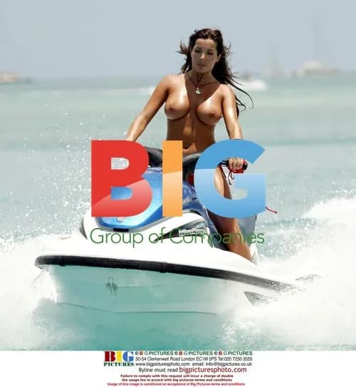 Coralie Enjoys Jetski in Caribbean