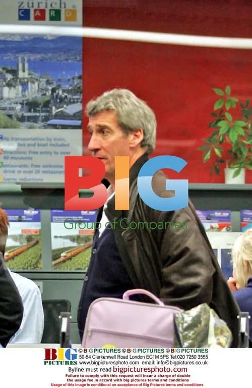 Jeremy Paxman and family at Zurich airport