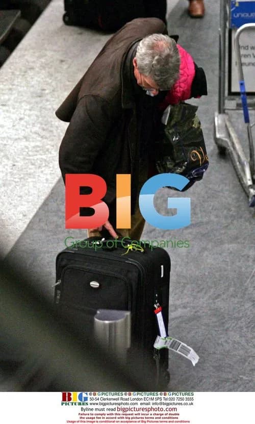 Jeremy Paxman and family at Zurich airport