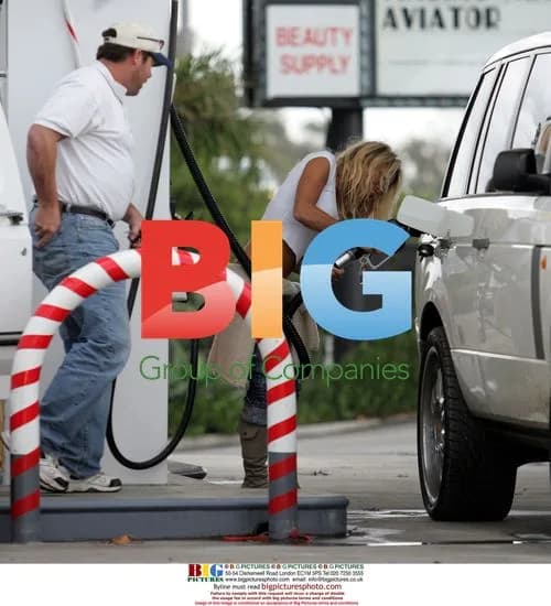 Pamela Anderson Struggles at Gas Pump