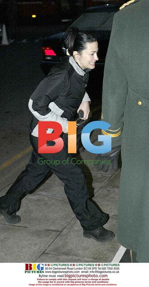 Julie Dreyfus Arriving at London Hotel