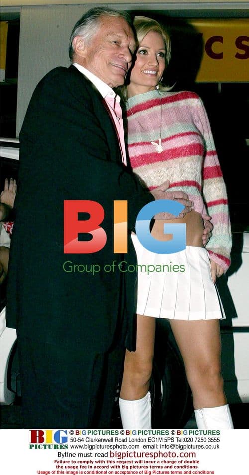 Hugh Hefner with Playboy Playmates at Hollywood Event