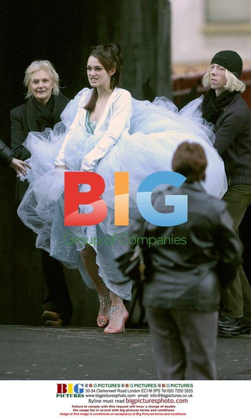 Actress Kiera Knightley on Film Set in Glasgow