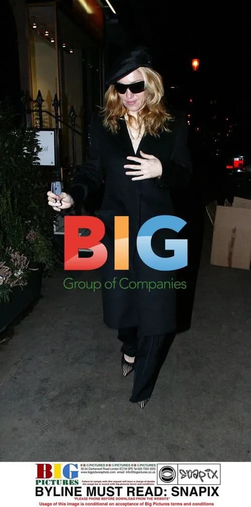 Madonna Waiting for Driver After Salon Visit