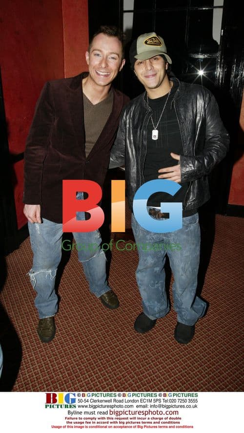 Designer Scott Henshall with Abs at Hearts on Fire party