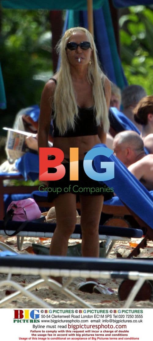 Donatella Versace on Holiday