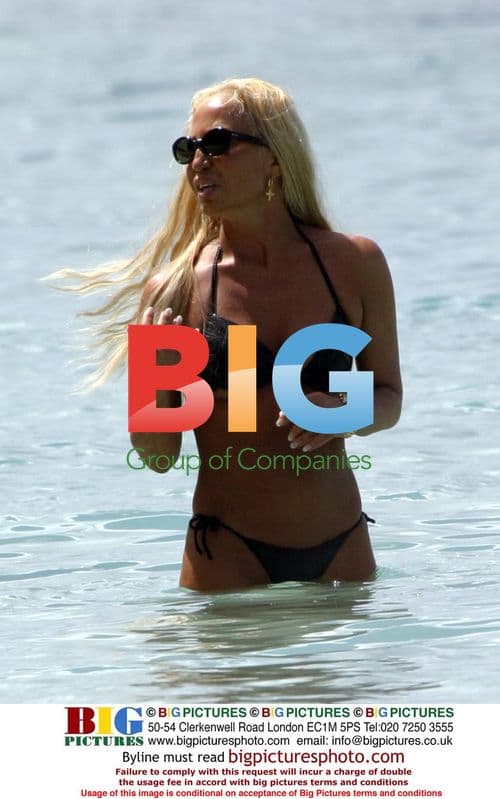 Donatella Versace on Caribbean Vacation