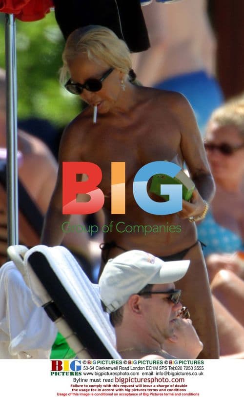 Donatella Versace on holiday in Caribbean