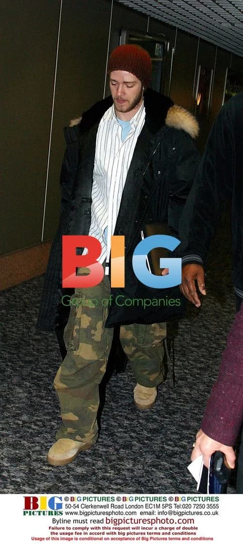 Justin Timberlake arrives at Brit Awards 2004