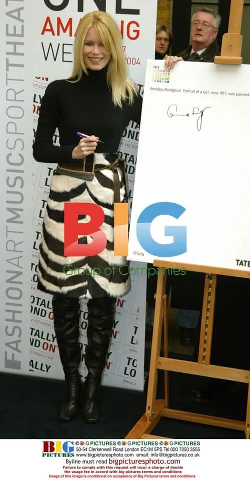 Claudia Schiffer launches 'Paint by Numbers' at Covent Garden
